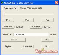Посмотреть скриншот Audio/Video To Wav Converter